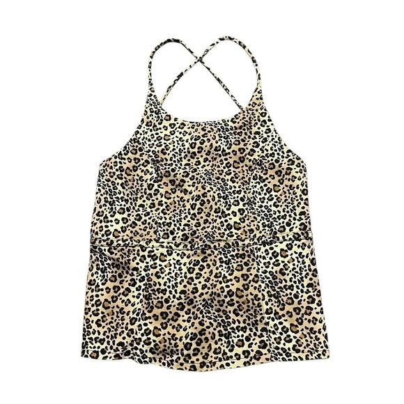 Y2K Leopard Open Tie Back Tank - Picture 1 of 4